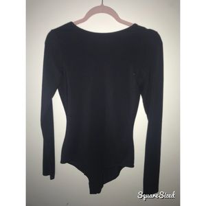 Long sleeve scoop back body suit